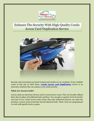 Enhance The Security With High-Quality Condo Access Card Duplication Service