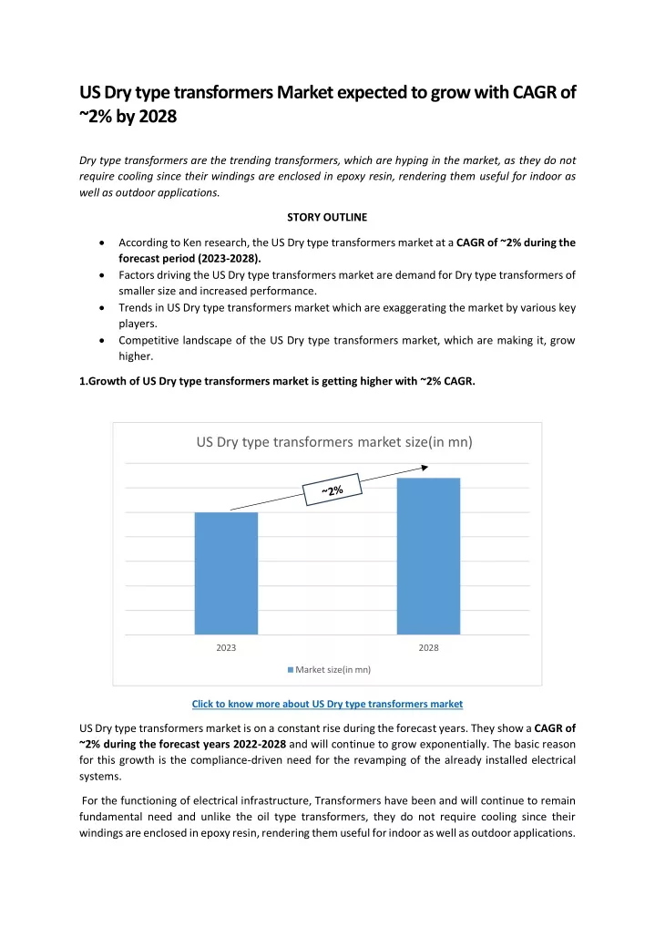 us dry type transformers market expected to grow