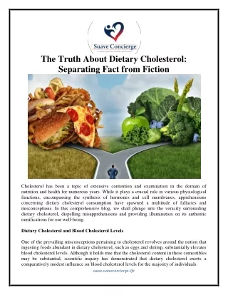 The Truth About Dietary Cholesterol: Separating Fact from Fiction