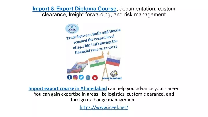 import export diploma course documentation custom