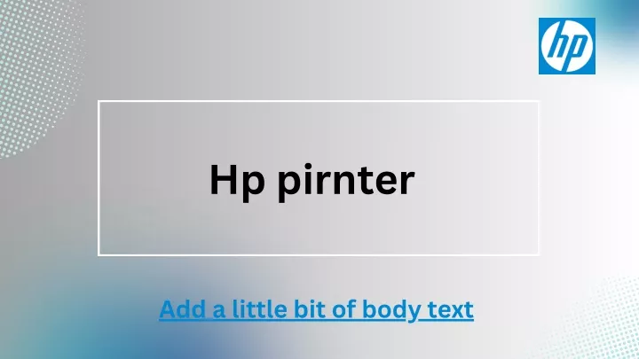 hp pirnter