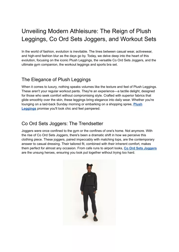 unveiling modern athleisure the reign of plush