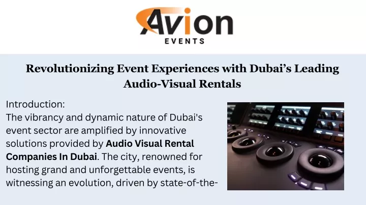 revolutionizing event experiences with dubai