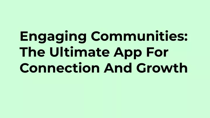 engaging communities the ultimate