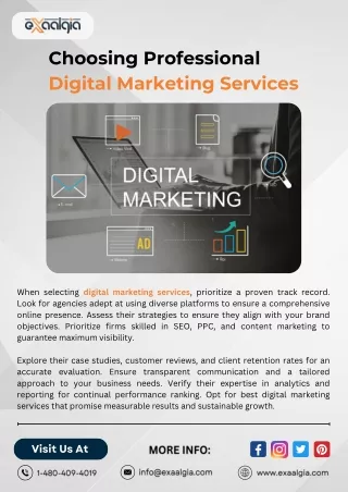 Choosing Professional Digital Marketing Services