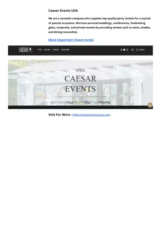 caesar events usa