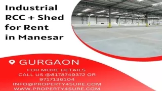 Industrial Land for Rent in IMT Manesar | Industrial RCC   Shed for Rent in Gurg