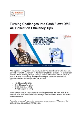 turning challenges into cash flow