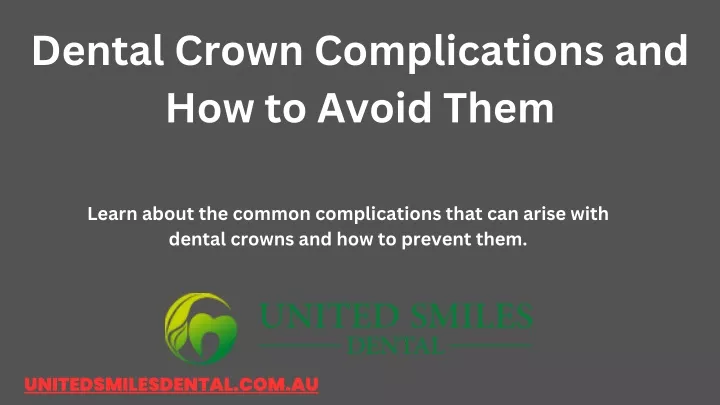 dental crown complications and how to avoid them