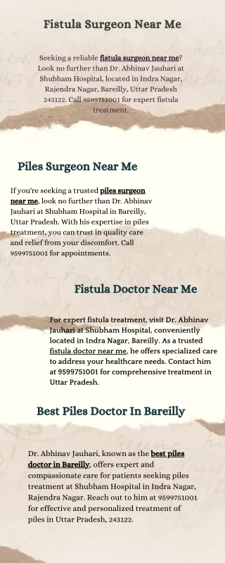 Fistula Surgeon Near Me