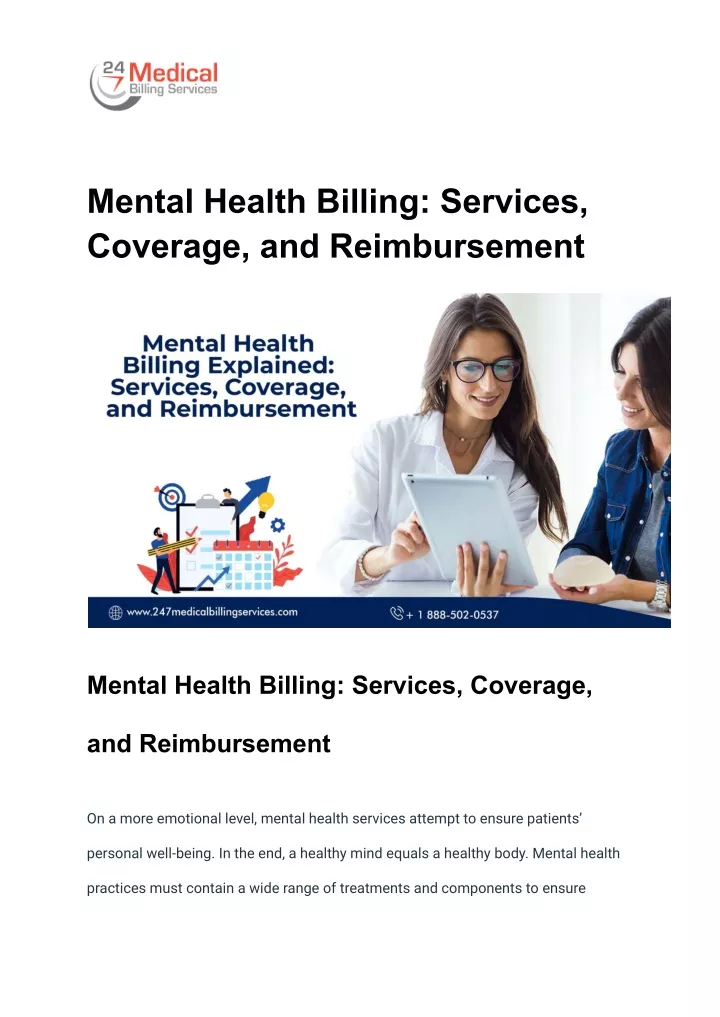 PPT Mental Health Billing Services Coverage And Reimbursement   Mental Health Billing Services Coverage N 