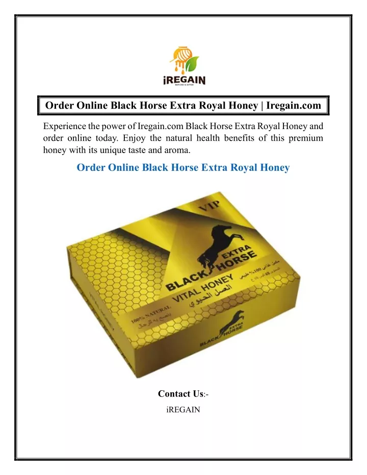 order online black horse extra royal honey