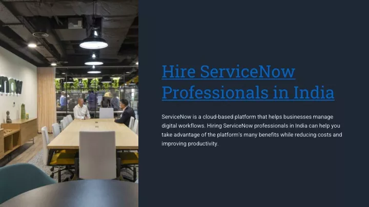 hire servicenow professionals in india