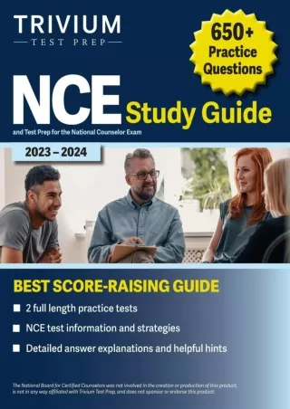 READ [PDF] NCE Study Guide 2023-2024: 650  Practice Questions and Test Prep for the