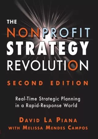 DOWNLOAD/PDF The Nonprofit Strategy Revolution: Real-Time Strategic Planning in a