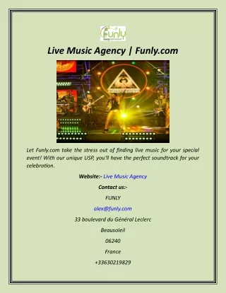 Live Music Agency  Funly