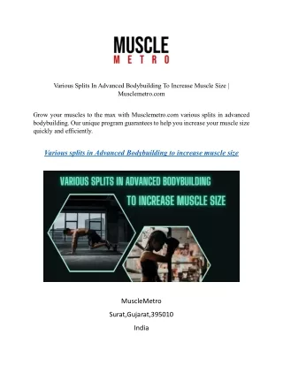 Various Splits In Advanced Bodybuilding To Increase Muscle Size   Musclemetro