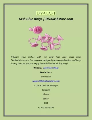Lash Glue Rings  Divalashstore