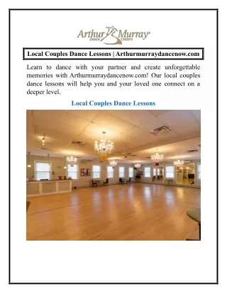 Local Couples Dance Lessons  Arthurmurraydancenow