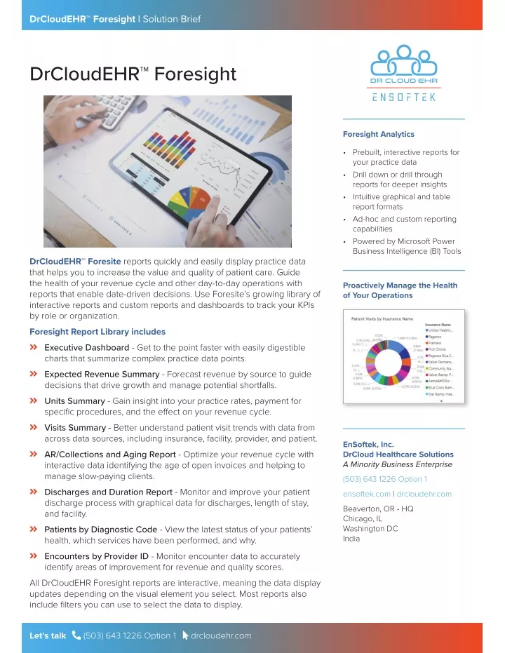 drcloudehr foresight solution brief