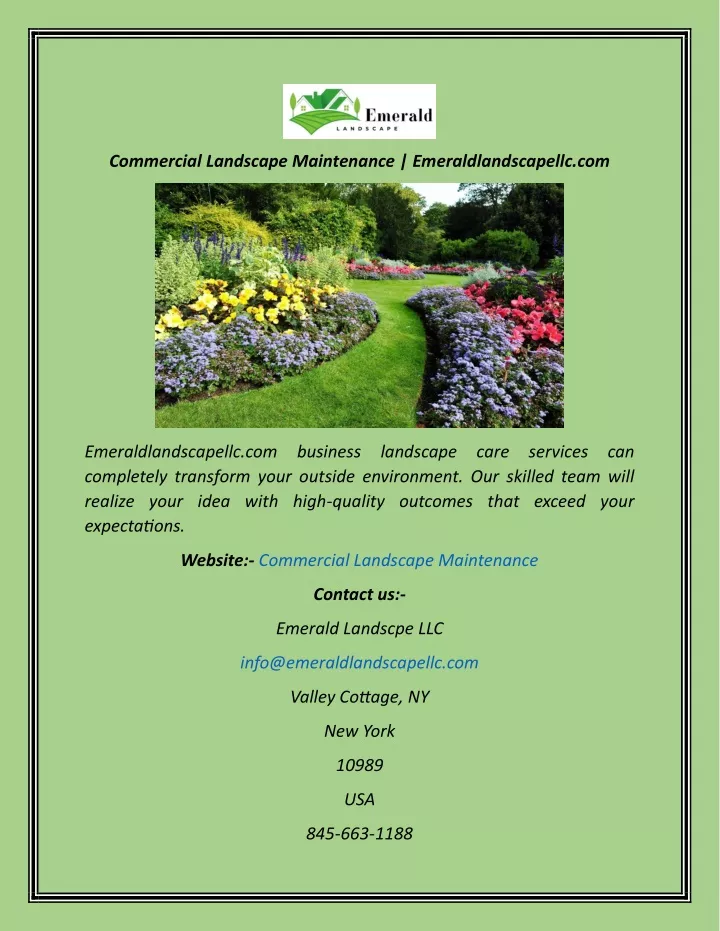 commercial landscape maintenance