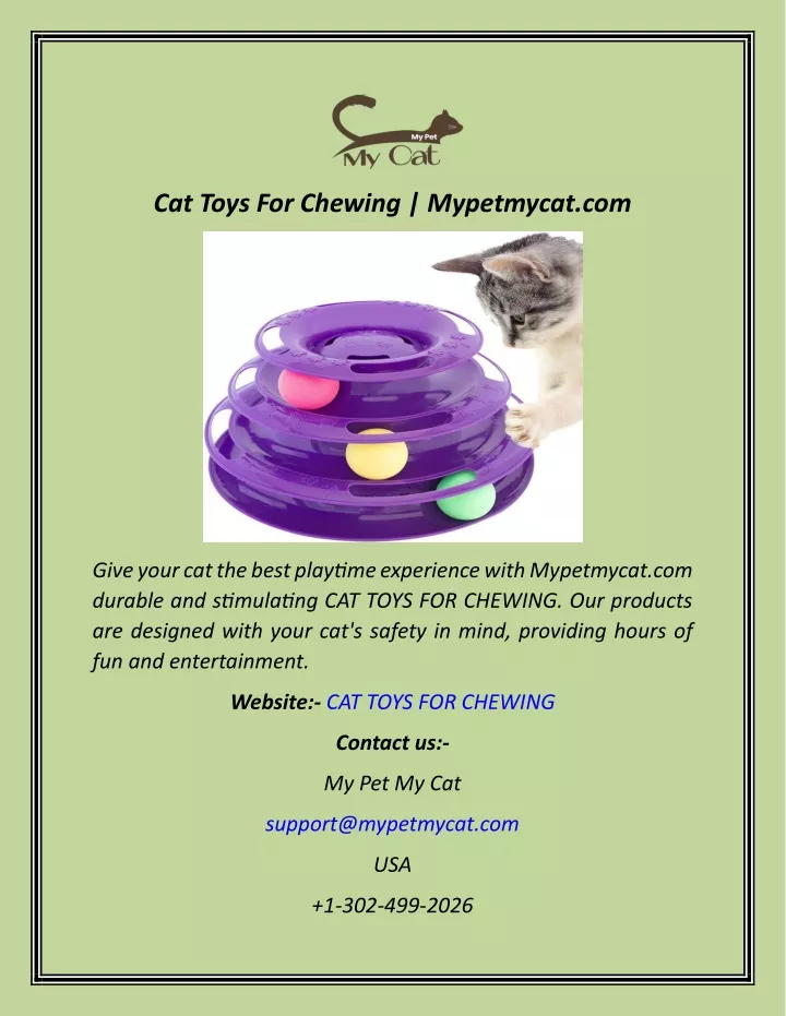cat toys for chewing mypetmycat com