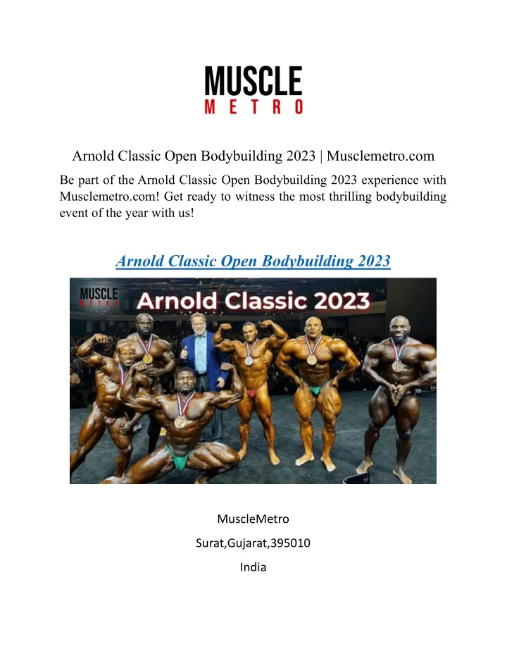 arnold classic open bodybuilding 2023 musclemetro
