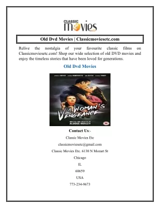 Old Dvd Movies  Classicmoviesetc.com