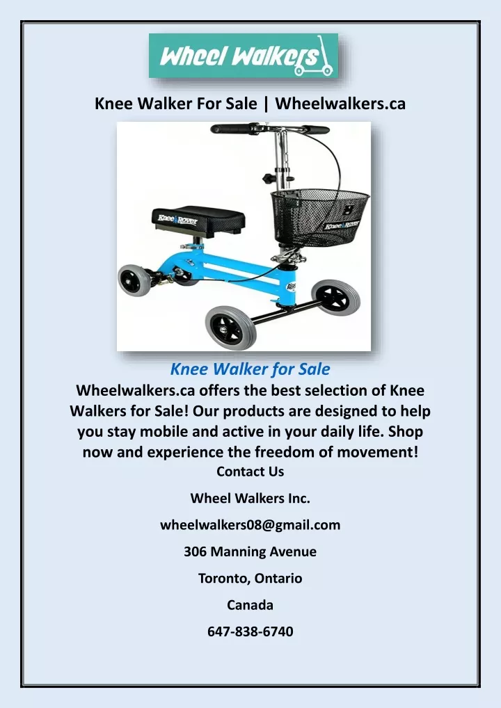 knee walker for sale wheelwalkers ca
