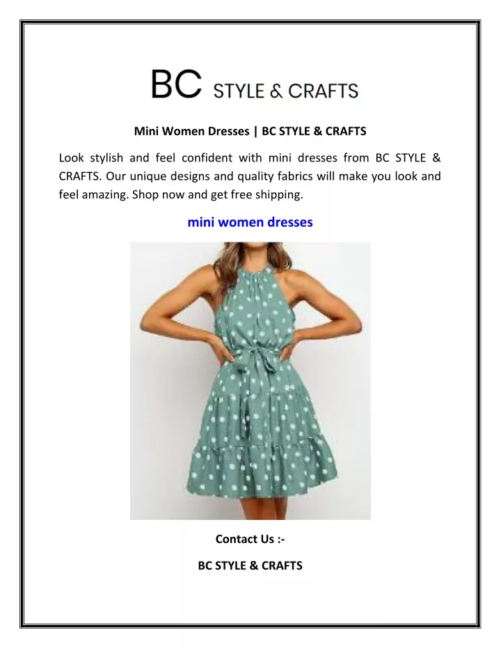 mini women dresses bc style crafts