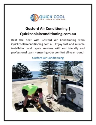 Gosford Air Conditioning  Quickcoolairconditioning.com.au