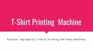 T-Shirt Printer For Sale