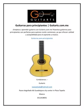 Guitarras para principiantes  Guitarts.com.mx