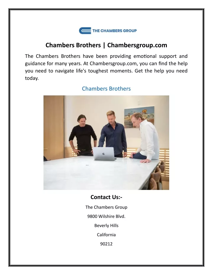 chambers brothers chambersgroup com