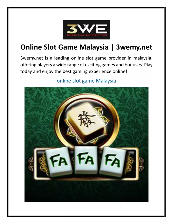 online slot game malaysia 3wemy net