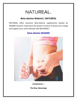 Beta-alanine Webmd   NATUREAL