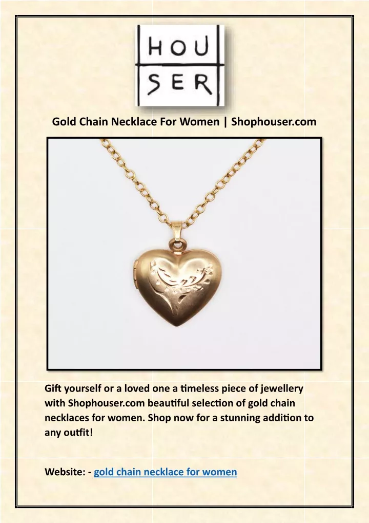 gold chain necklace for women shophouser com
