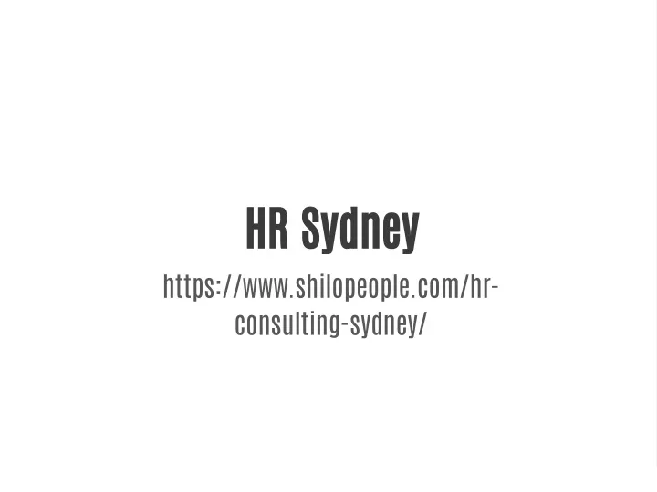 hr sydney https www shilopeople com hr consulting