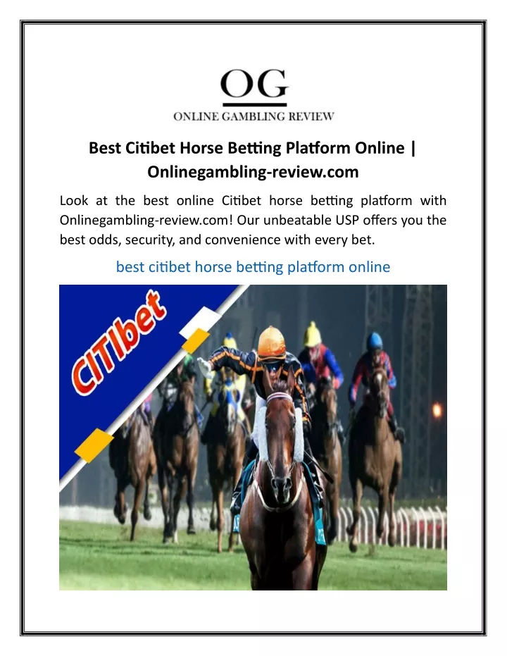 best citibet horse betting platform online