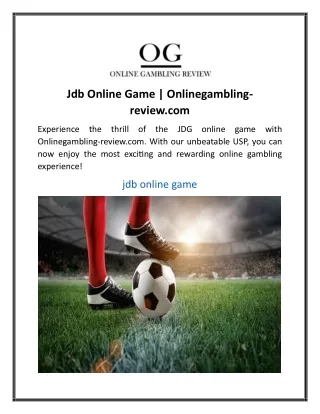 Jdb Online Game  Onlinegambling-review.com