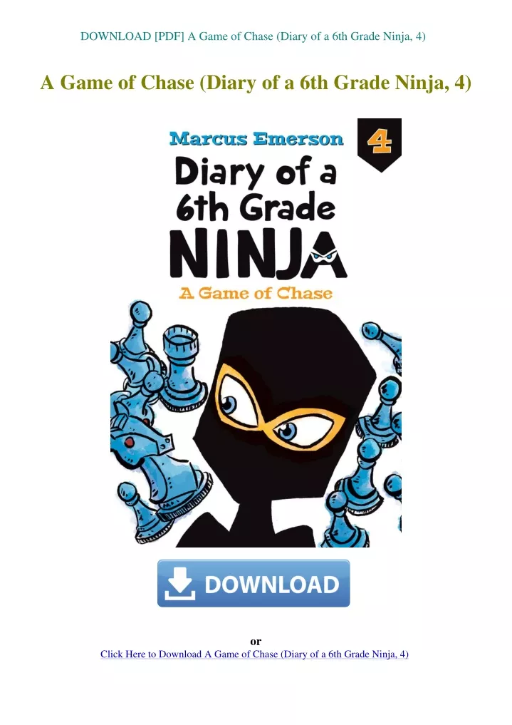 PPT - DOWNLOAD [PDF] A Game of Chase (Diary of a 6th Grade Ninja 4 ...