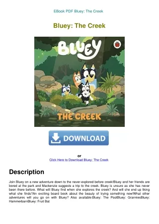 EBook PDF Bluey The Creek