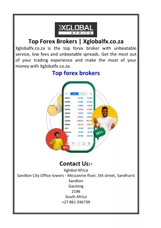 Top Forex Brokers  Xglobalfx.co.za