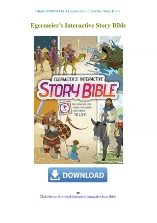 eBook DOWNLOAD Egermeier's Interactive Story Bible