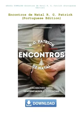eBooks DOWNLOAD Encontros de Natal R. G. Patrick (Portuguese Edition)