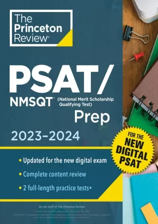 Read ebook [PDF] Princeton Review PSAT/NMSQT Prep, 2023-2024: 2 Practice Tests   Review