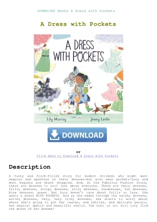 DOWNLOAD Books A Dress with Pockets