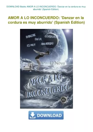 DOWNLOAD Books AMOR A LO INCONCUERDO 'Danzar en la cordura es muy aburrido' (Spanish Edition)