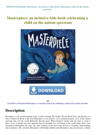 DOWNLOAD Books Masterpiece an inclusive kids book celebrating a child on the autism spectrum