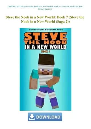 DOWNLOAD PDF Steve the Noob in a New World Book 7 (Steve the Noob in a New World (Saga 2))